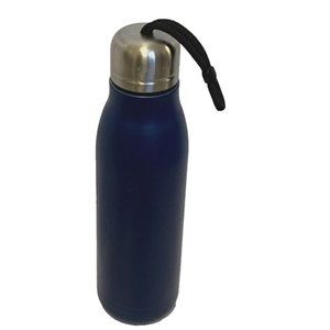 Stainless Steel Water Bottle 18 oz HD Designs Outdoors Blue 10" Tall With Handle